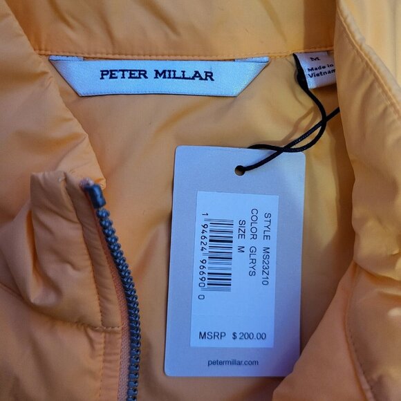 Peter Millar Golf Crown Elite Light Golden Ray Orange Puffer Vest Sz M MSRP $200 - Picture 7 of 7